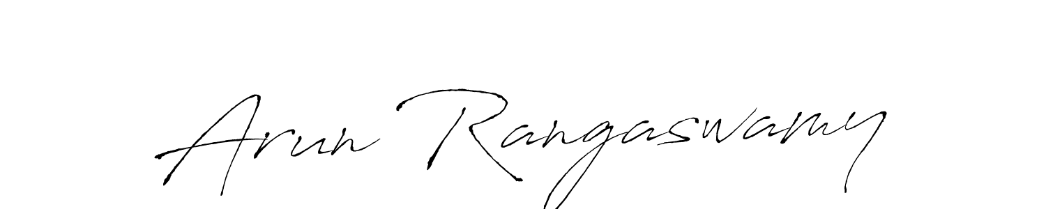 Make a beautiful signature design for name Arun Rangaswamy. With this signature (Antro_Vectra) style, you can create a handwritten signature for free. Arun Rangaswamy signature style 6 images and pictures png