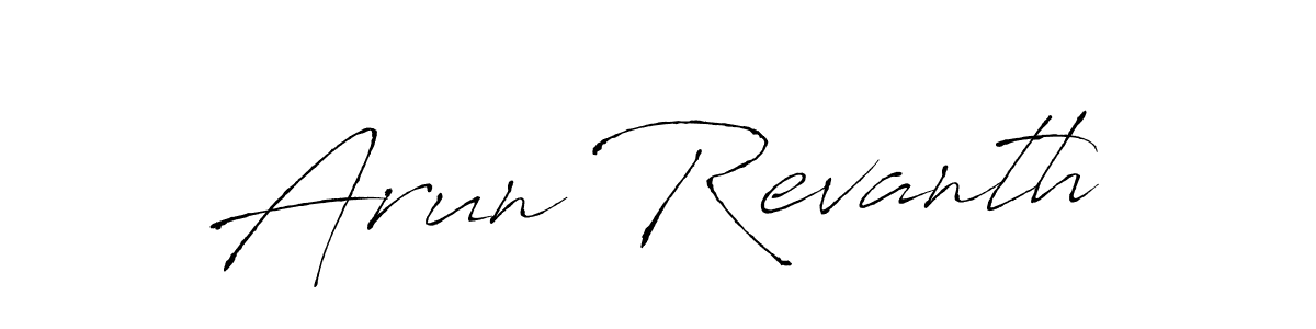 Also we have Arun Revanth name is the best signature style. Create professional handwritten signature collection using Antro_Vectra autograph style. Arun Revanth signature style 6 images and pictures png