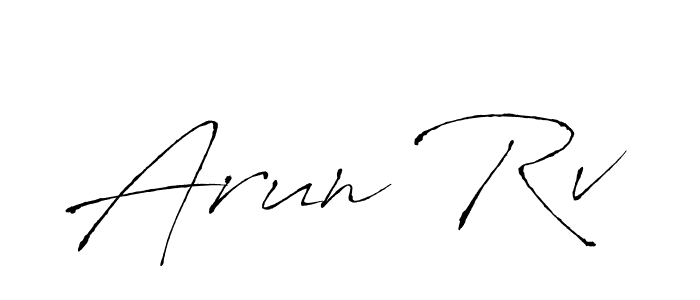 How to make Arun Rv name signature. Use Antro_Vectra style for creating short signs online. This is the latest handwritten sign. Arun Rv signature style 6 images and pictures png