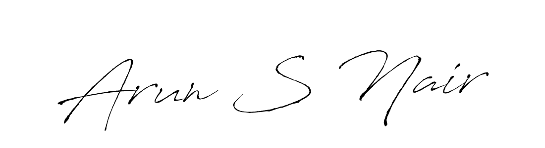 Antro_Vectra is a professional signature style that is perfect for those who want to add a touch of class to their signature. It is also a great choice for those who want to make their signature more unique. Get Arun S Nair name to fancy signature for free. Arun S Nair signature style 6 images and pictures png