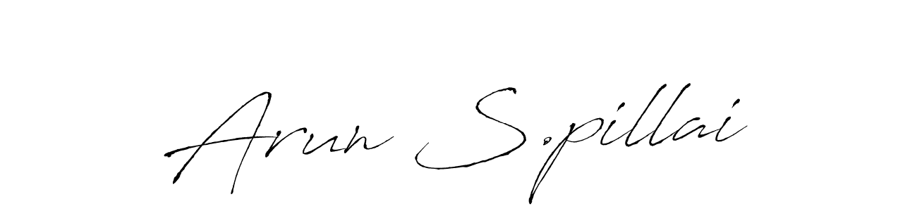 Make a beautiful signature design for name Arun S.pillai. With this signature (Antro_Vectra) style, you can create a handwritten signature for free. Arun S.pillai signature style 6 images and pictures png