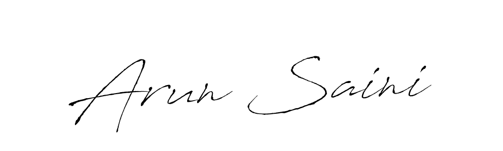 Arun Saini stylish signature style. Best Handwritten Sign (Antro_Vectra) for my name. Handwritten Signature Collection Ideas for my name Arun Saini. Arun Saini signature style 6 images and pictures png