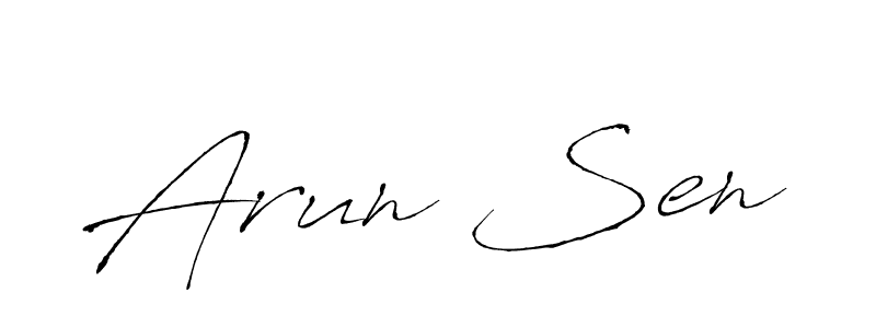 How to make Arun Sen name signature. Use Antro_Vectra style for creating short signs online. This is the latest handwritten sign. Arun Sen signature style 6 images and pictures png