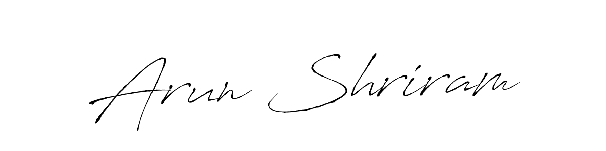 Use a signature maker to create a handwritten signature online. With this signature software, you can design (Antro_Vectra) your own signature for name Arun Shriram. Arun Shriram signature style 6 images and pictures png