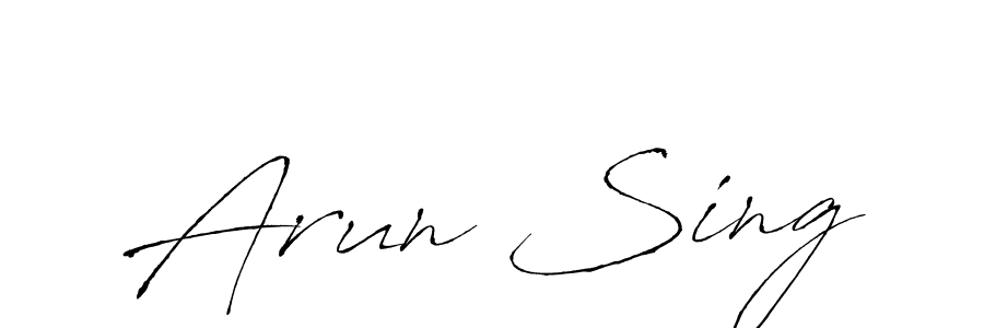 You can use this online signature creator to create a handwritten signature for the name Arun Sing. This is the best online autograph maker. Arun Sing signature style 6 images and pictures png