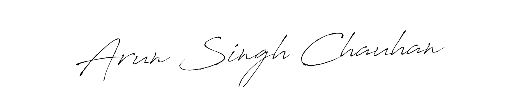 Design your own signature with our free online signature maker. With this signature software, you can create a handwritten (Antro_Vectra) signature for name Arun Singh Chauhan. Arun Singh Chauhan signature style 6 images and pictures png