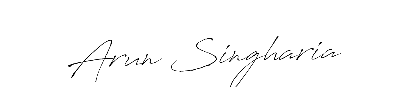 Also we have Arun Singharia name is the best signature style. Create professional handwritten signature collection using Antro_Vectra autograph style. Arun Singharia signature style 6 images and pictures png