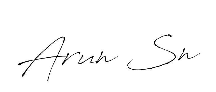 It looks lik you need a new signature style for name Arun Sn. Design unique handwritten (Antro_Vectra) signature with our free signature maker in just a few clicks. Arun Sn signature style 6 images and pictures png