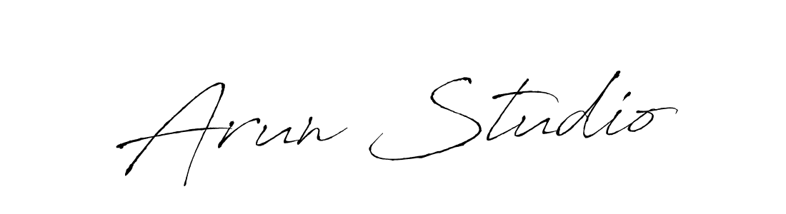 Use a signature maker to create a handwritten signature online. With this signature software, you can design (Antro_Vectra) your own signature for name Arun Studio. Arun Studio signature style 6 images and pictures png