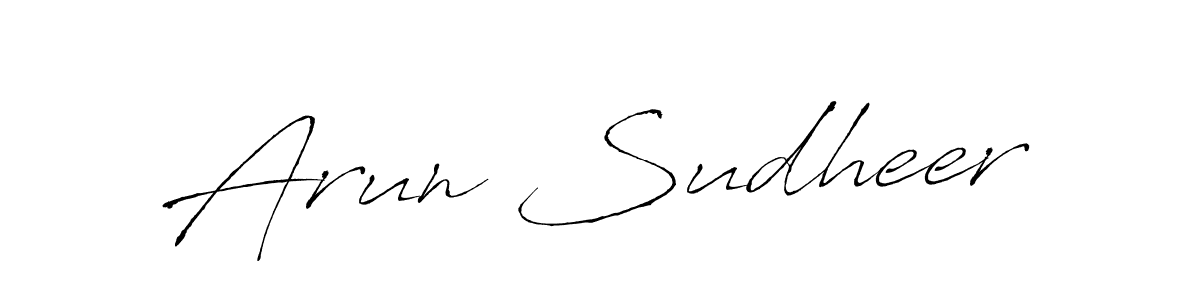 Make a beautiful signature design for name Arun Sudheer. Use this online signature maker to create a handwritten signature for free. Arun Sudheer signature style 6 images and pictures png