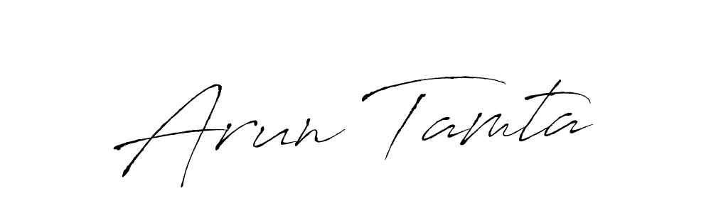 Arun Tamta stylish signature style. Best Handwritten Sign (Antro_Vectra) for my name. Handwritten Signature Collection Ideas for my name Arun Tamta. Arun Tamta signature style 6 images and pictures png