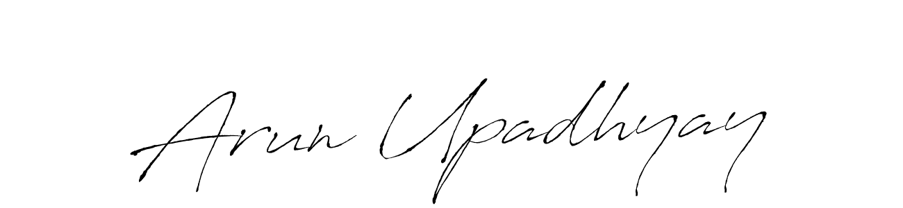 Make a beautiful signature design for name Arun Upadhyay. With this signature (Antro_Vectra) style, you can create a handwritten signature for free. Arun Upadhyay signature style 6 images and pictures png