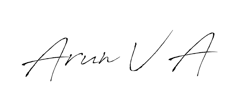 Arun V A stylish signature style. Best Handwritten Sign (Antro_Vectra) for my name. Handwritten Signature Collection Ideas for my name Arun V A. Arun V A signature style 6 images and pictures png