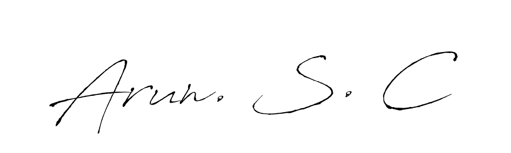How to make Arun. S. C signature? Antro_Vectra is a professional autograph style. Create handwritten signature for Arun. S. C name. Arun. S. C signature style 6 images and pictures png