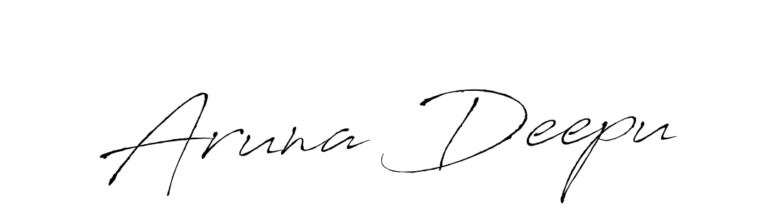 Aruna Deepu stylish signature style. Best Handwritten Sign (Antro_Vectra) for my name. Handwritten Signature Collection Ideas for my name Aruna Deepu. Aruna Deepu signature style 6 images and pictures png