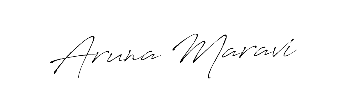 Design your own signature with our free online signature maker. With this signature software, you can create a handwritten (Antro_Vectra) signature for name Aruna Maravi. Aruna Maravi signature style 6 images and pictures png