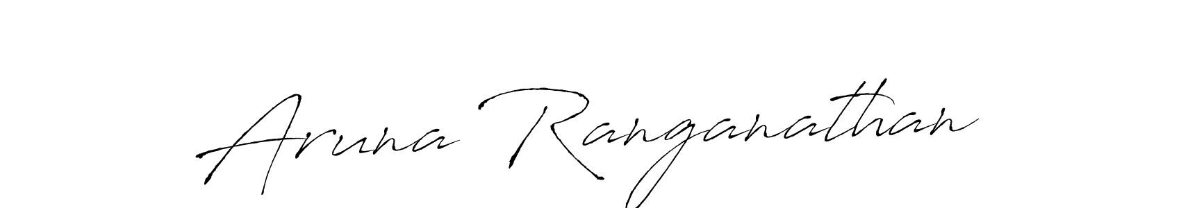 How to make Aruna Ranganathan name signature. Use Antro_Vectra style for creating short signs online. This is the latest handwritten sign. Aruna Ranganathan signature style 6 images and pictures png
