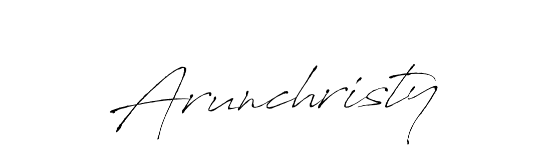 How to make Arunchristy signature? Antro_Vectra is a professional autograph style. Create handwritten signature for Arunchristy name. Arunchristy signature style 6 images and pictures png