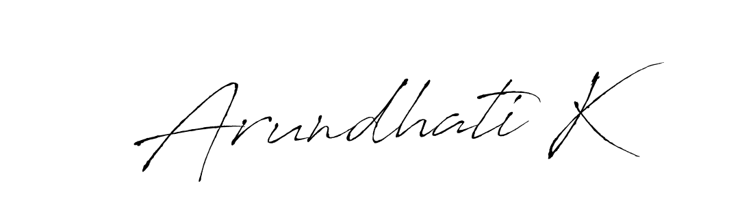 if you are searching for the best signature style for your name Arundhati K. so please give up your signature search. here we have designed multiple signature styles  using Antro_Vectra. Arundhati K signature style 6 images and pictures png