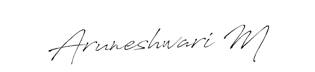 Design your own signature with our free online signature maker. With this signature software, you can create a handwritten (Antro_Vectra) signature for name Aruneshwari M. Aruneshwari M signature style 6 images and pictures png