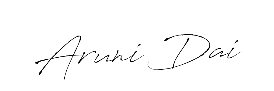 Similarly Antro_Vectra is the best handwritten signature design. Signature creator online .You can use it as an online autograph creator for name Aruni Dai. Aruni Dai signature style 6 images and pictures png