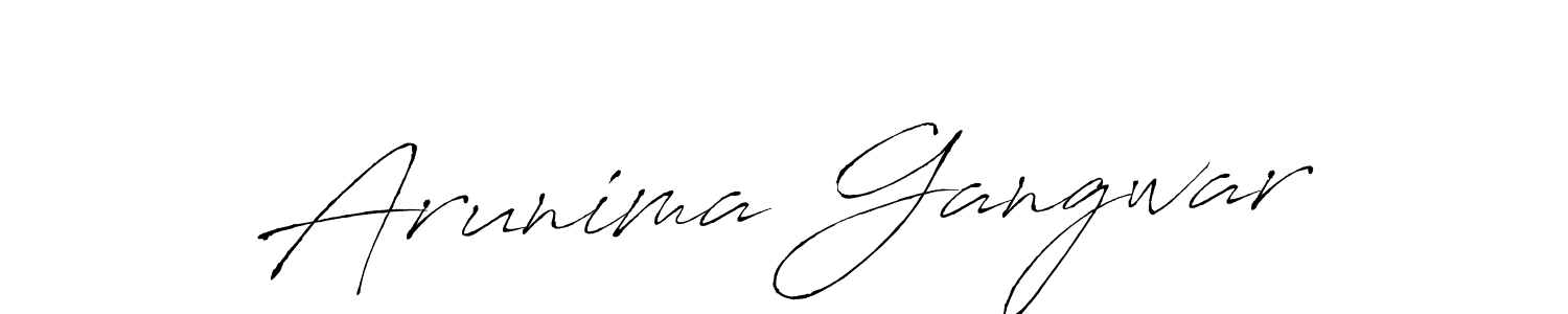 Design your own signature with our free online signature maker. With this signature software, you can create a handwritten (Antro_Vectra) signature for name Arunima Gangwar. Arunima Gangwar signature style 6 images and pictures png