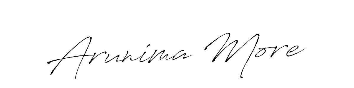 Use a signature maker to create a handwritten signature online. With this signature software, you can design (Antro_Vectra) your own signature for name Arunima More. Arunima More signature style 6 images and pictures png