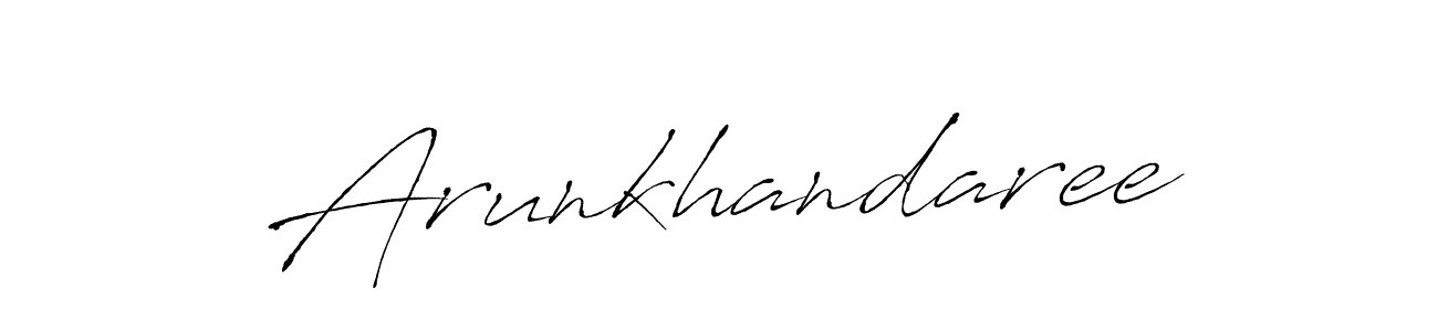 How to make Arunkhandaree signature? Antro_Vectra is a professional autograph style. Create handwritten signature for Arunkhandaree name. Arunkhandaree signature style 6 images and pictures png