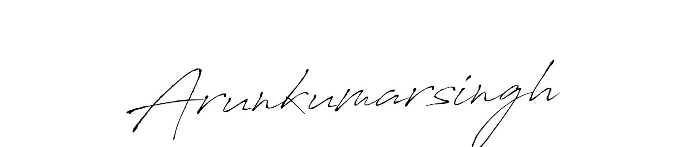 Antro_Vectra is a professional signature style that is perfect for those who want to add a touch of class to their signature. It is also a great choice for those who want to make their signature more unique. Get Arunkumarsingh name to fancy signature for free. Arunkumarsingh signature style 6 images and pictures png