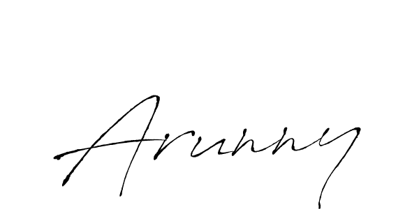 if you are searching for the best signature style for your name Arunny. so please give up your signature search. here we have designed multiple signature styles  using Antro_Vectra. Arunny signature style 6 images and pictures png