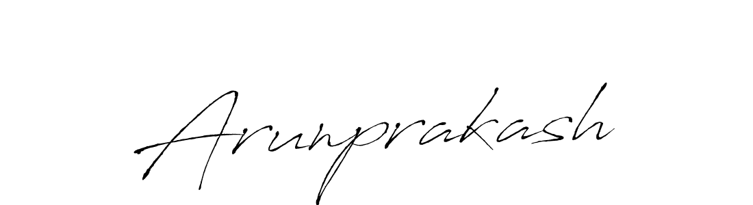 Arunprakash stylish signature style. Best Handwritten Sign (Antro_Vectra) for my name. Handwritten Signature Collection Ideas for my name Arunprakash. Arunprakash signature style 6 images and pictures png