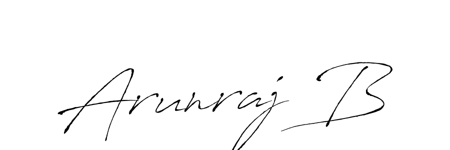 How to make Arunraj B name signature. Use Antro_Vectra style for creating short signs online. This is the latest handwritten sign. Arunraj B signature style 6 images and pictures png