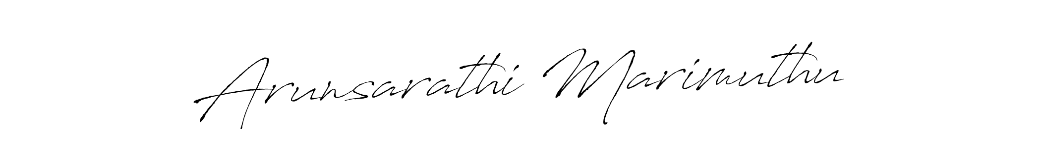 Design your own signature with our free online signature maker. With this signature software, you can create a handwritten (Antro_Vectra) signature for name Arunsarathi Marimuthu. Arunsarathi Marimuthu signature style 6 images and pictures png