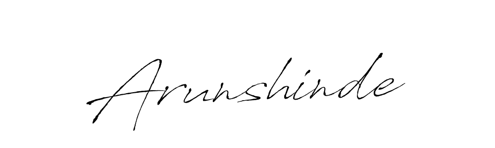 The best way (Antro_Vectra) to make a short signature is to pick only two or three words in your name. The name Arunshinde include a total of six letters. For converting this name. Arunshinde signature style 6 images and pictures png