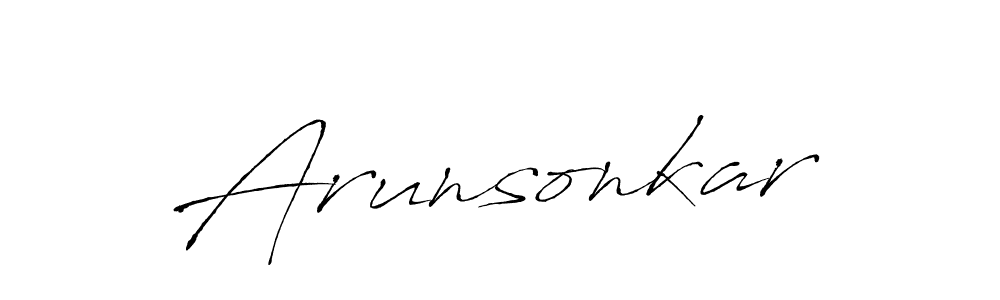 Arunsonkar stylish signature style. Best Handwritten Sign (Antro_Vectra) for my name. Handwritten Signature Collection Ideas for my name Arunsonkar. Arunsonkar signature style 6 images and pictures png