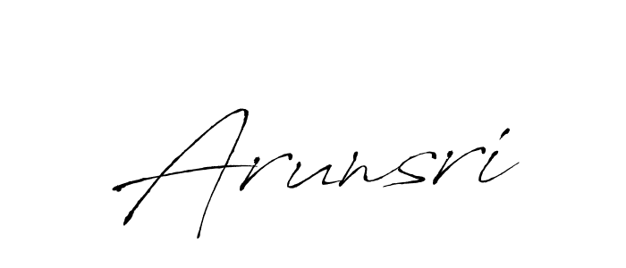 Arunsri stylish signature style. Best Handwritten Sign (Antro_Vectra) for my name. Handwritten Signature Collection Ideas for my name Arunsri. Arunsri signature style 6 images and pictures png