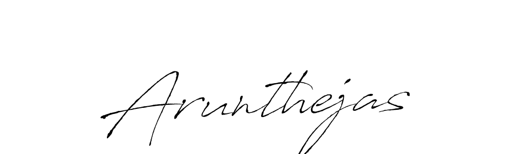 The best way (Antro_Vectra) to make a short signature is to pick only two or three words in your name. The name Arunthejas include a total of six letters. For converting this name. Arunthejas signature style 6 images and pictures png