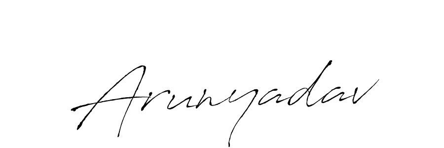 How to make Arunyadav name signature. Use Antro_Vectra style for creating short signs online. This is the latest handwritten sign. Arunyadav signature style 6 images and pictures png