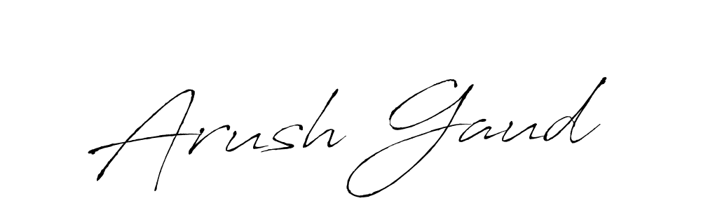 Make a beautiful signature design for name Arush Gaud. With this signature (Antro_Vectra) style, you can create a handwritten signature for free. Arush Gaud signature style 6 images and pictures png