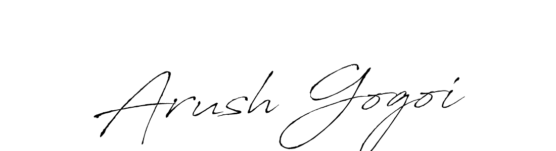 Create a beautiful signature design for name Arush Gogoi. With this signature (Antro_Vectra) fonts, you can make a handwritten signature for free. Arush Gogoi signature style 6 images and pictures png