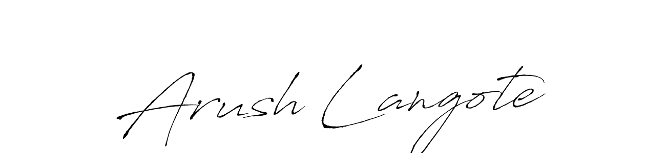 Arush Langote stylish signature style. Best Handwritten Sign (Antro_Vectra) for my name. Handwritten Signature Collection Ideas for my name Arush Langote. Arush Langote signature style 6 images and pictures png