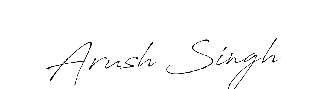 Make a beautiful signature design for name Arush Singh. With this signature (Antro_Vectra) style, you can create a handwritten signature for free. Arush Singh signature style 6 images and pictures png