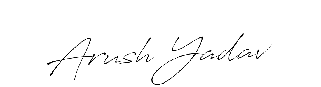 Similarly Antro_Vectra is the best handwritten signature design. Signature creator online .You can use it as an online autograph creator for name Arush Yadav. Arush Yadav signature style 6 images and pictures png