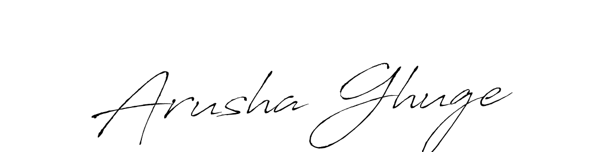 Arusha Ghuge stylish signature style. Best Handwritten Sign (Antro_Vectra) for my name. Handwritten Signature Collection Ideas for my name Arusha Ghuge. Arusha Ghuge signature style 6 images and pictures png