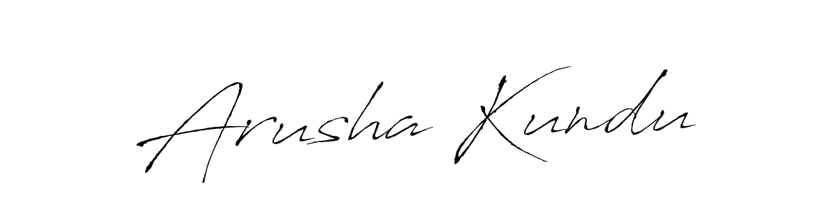 Create a beautiful signature design for name Arusha Kundu. With this signature (Antro_Vectra) fonts, you can make a handwritten signature for free. Arusha Kundu signature style 6 images and pictures png