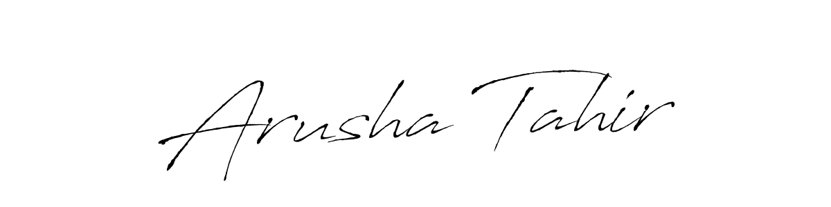 Create a beautiful signature design for name Arusha Tahir. With this signature (Antro_Vectra) fonts, you can make a handwritten signature for free. Arusha Tahir signature style 6 images and pictures png