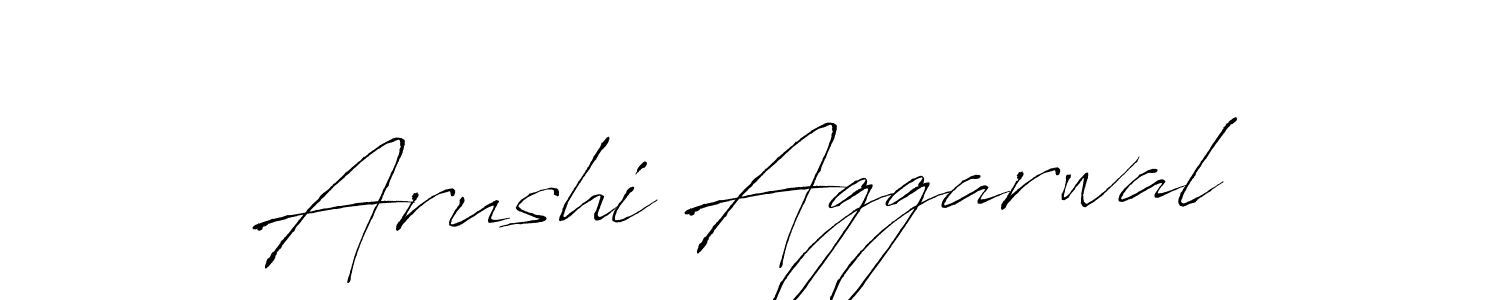 Make a beautiful signature design for name Arushi Aggarwal. With this signature (Antro_Vectra) style, you can create a handwritten signature for free. Arushi Aggarwal signature style 6 images and pictures png