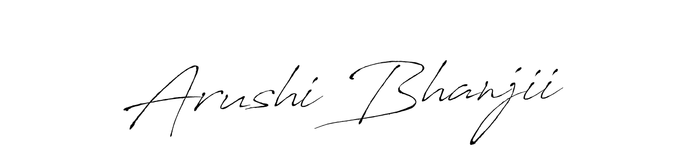 Use a signature maker to create a handwritten signature online. With this signature software, you can design (Antro_Vectra) your own signature for name Arushi Bhanjii. Arushi Bhanjii signature style 6 images and pictures png