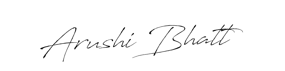 Arushi Bhatt stylish signature style. Best Handwritten Sign (Antro_Vectra) for my name. Handwritten Signature Collection Ideas for my name Arushi Bhatt. Arushi Bhatt signature style 6 images and pictures png