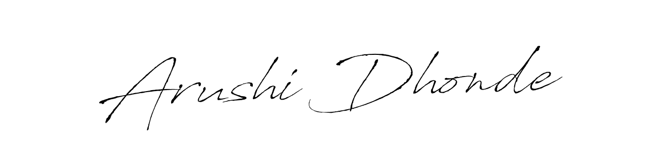 Make a beautiful signature design for name Arushi Dhonde. Use this online signature maker to create a handwritten signature for free. Arushi Dhonde signature style 6 images and pictures png